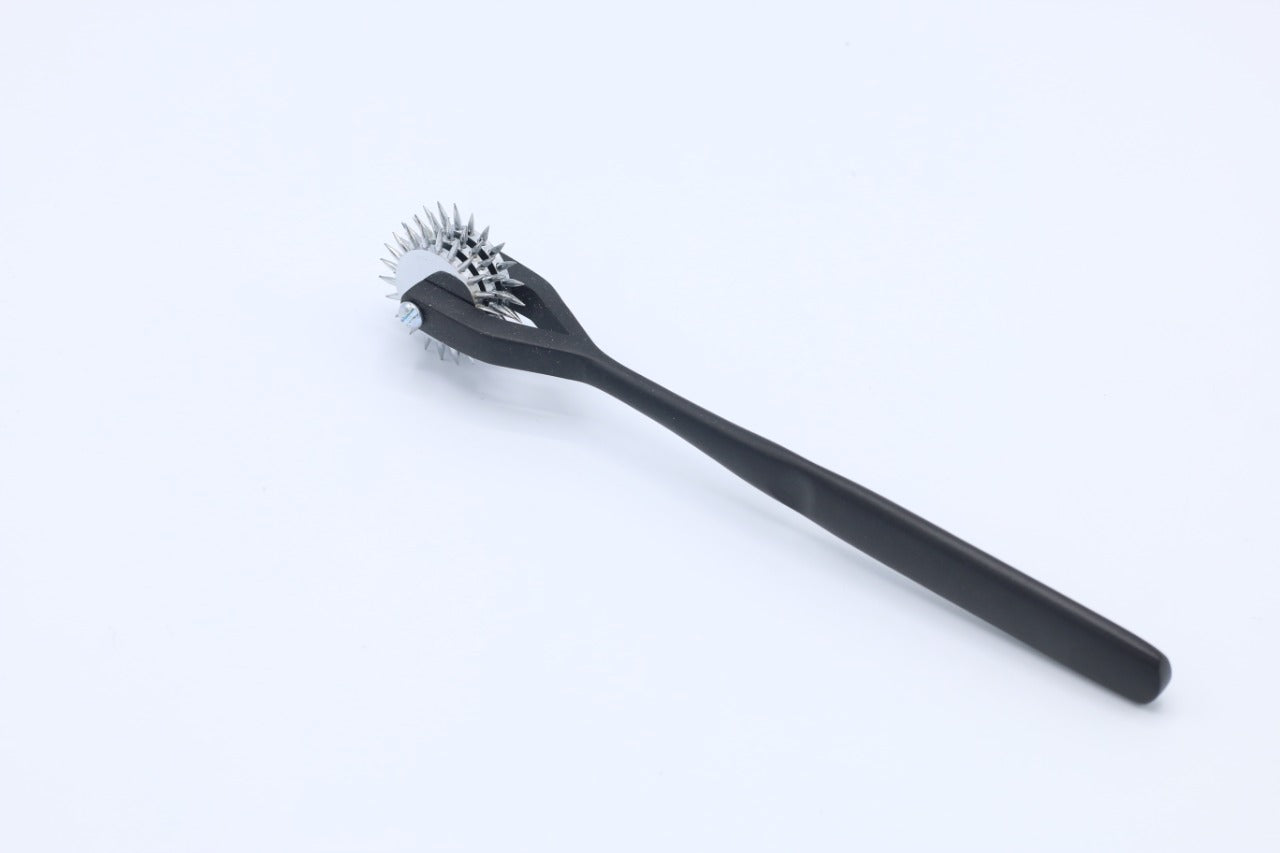 Wartenberg Pinwheel Nerve Tester – 3-Head Stainless Steel Sensory Reflex Tool with Ergonomic Black Handle