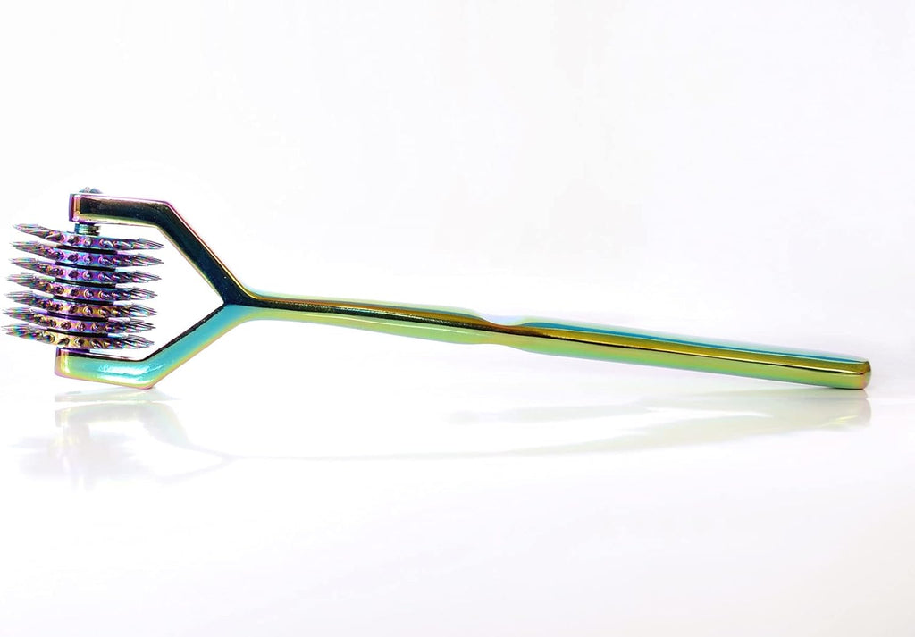 Wartenberg Pinwheel Nerve Tester 7 Wheel Stainless Steel Sensory & Reflex Testing Tool (Rainbow Finish)