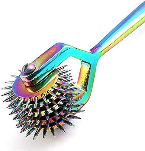 5 Row Wartenberg Pinwheel Nerve Tester – Stainless Steel Sensory Reflex Tool with Rainbow Finish