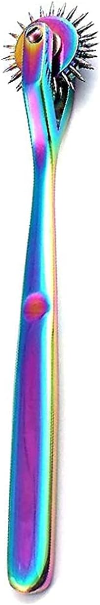 Two Row Multicolor Wartenberg Pinwheel Sensory Tool – Stainless Steel Neurological Testing Wheel