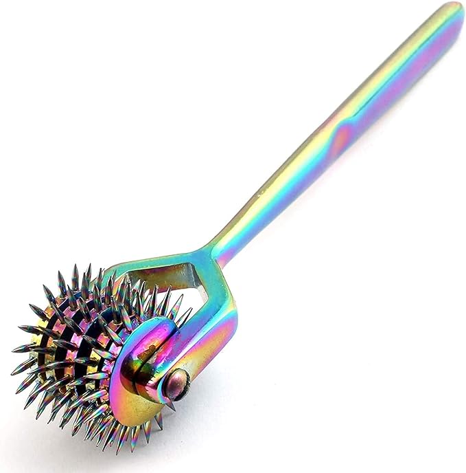 5 Row Wartenberg Pinwheel Nerve Tester – Stainless Steel Sensory Reflex Tool with Rainbow Finish