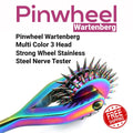 Wartenberg Pinwheel Nerve Tester – 3-Head Stainless Steel Sensory Reflex Tool (Rainbow Finish)