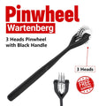 Wartenberg Pinwheel Nerve Tester – 3-Head Stainless Steel Sensory Reflex Tool with Ergonomic Black Handle