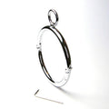 Stainless Steel Locking Collar with Pull Ring – Polished Metal Choker | Sensory Craft