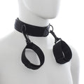 Black Nylon Collar to Wrist Cuffs Set – Adjustable Neck & Cuff Restraint