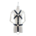 Full Body Leather Harness with O-Ring – Adjustable Chest & Waist Straps