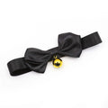 Sexy Satin Cosplay Collar with Bow & Bell-Costume Roleplay Animal Collar-Black