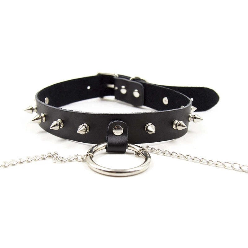 Studded Nipple Covers Collar Spiked Bondage Collar Kinky Nipple Play Couples Kit