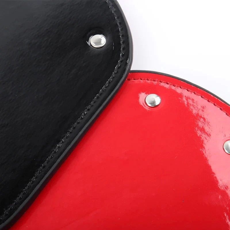 Sensory Craft Patent Leather Paddle | Premium PU Leather Paddle | Red & Black