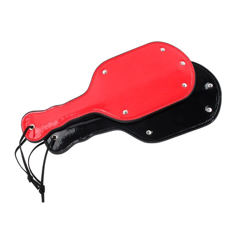 Sensory Craft Patent Leather Paddle | Premium PU Leather Paddle | Red & Black