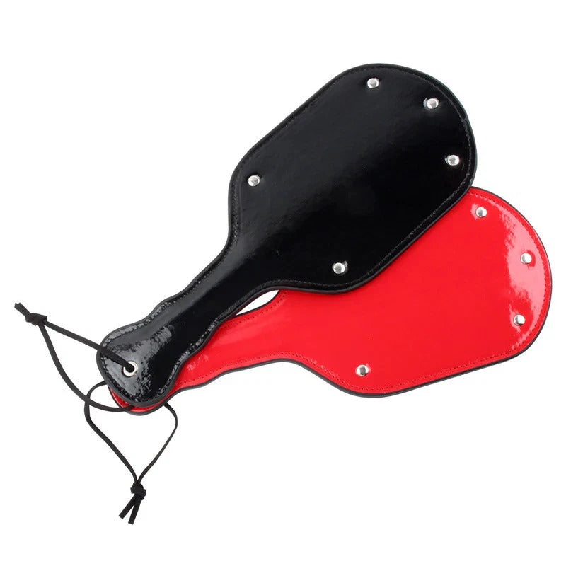 Sensory Craft Patent Leather Paddle | Premium PU Leather Paddle | Red & Black