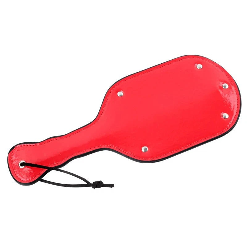 Sensory Craft Patent Leather Paddle | Premium PU Leather Paddle | Red & Black