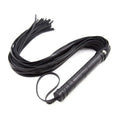 Sensory Craft Premium PU Leather Flogger | Handcrafted Black Leather Whip