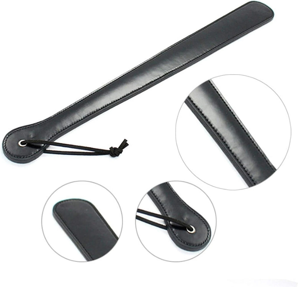 Sensory Craft Premium Black PU Leather Paddle | Classic Leather Slapper