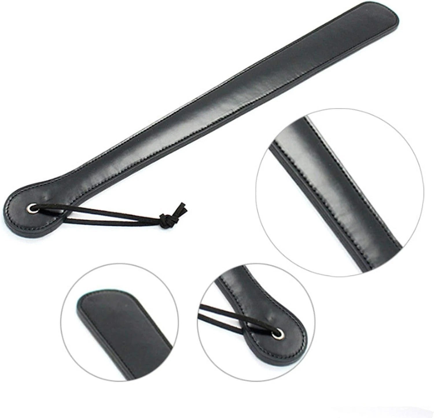 Sensory Craft Premium Black PU Leather Paddle | Classic Leather Slapper