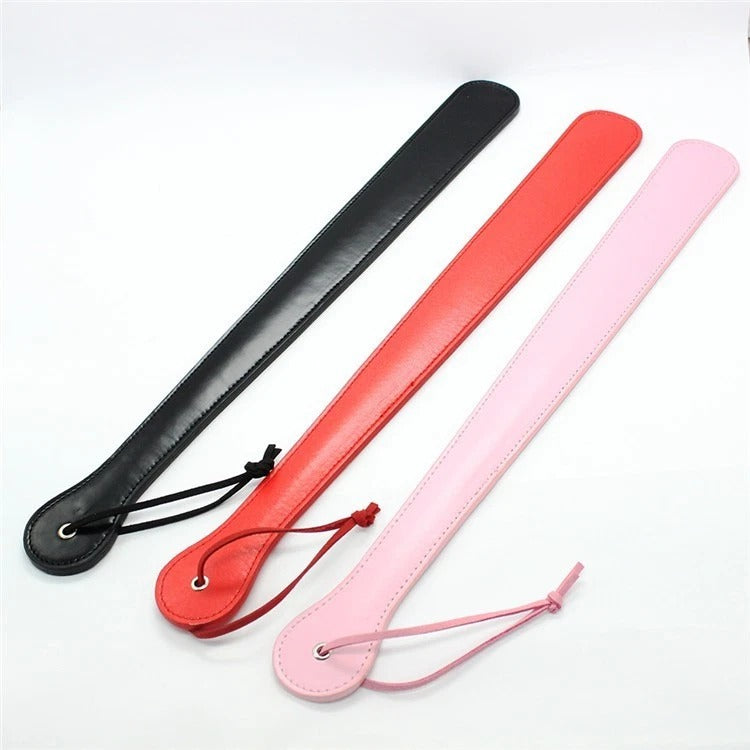 Sensory Craft Premium PU Leather Paddle | Black, Red & Pink