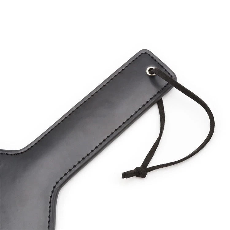 Sensory Craft Studded PU Leather Paddle | Premium Black Faux Leather Paddle