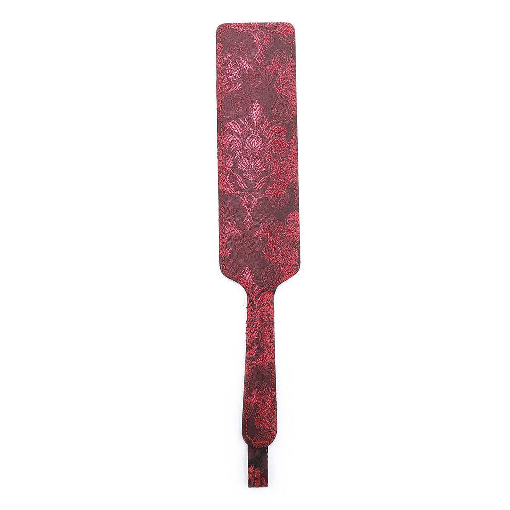 Sensory Craft Gothic Floral PU Leather Paddle | Premium Red & Black Faux Leather Paddle