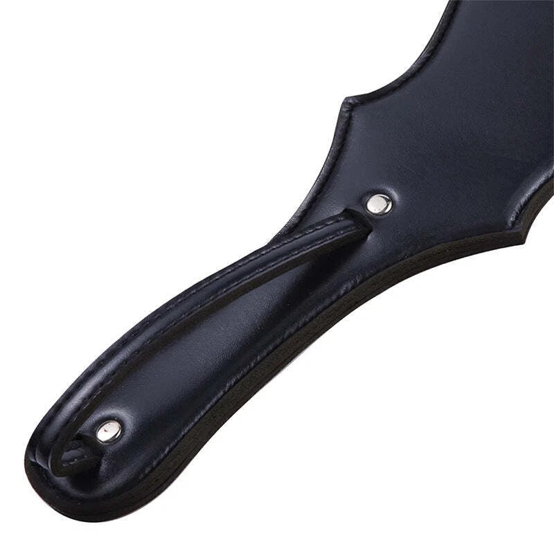 Sensory Craft Premium Black PU Leather Paddle | Handcrafted Faux Leather Paddle