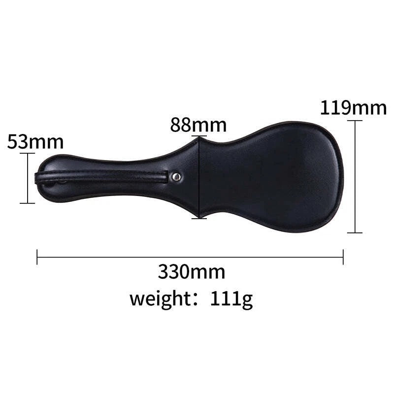 Sensory Craft Premium Black PU Leather Paddle | Handcrafted Faux Leather Paddle
