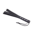 Sensory Craft Premium PU Leather Mini Flogger | Black Faux Leather Tassel Whip