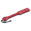 Sensory Craft Red Patent PU Leather Paddle | Rhinestone Faux Leather Paddle