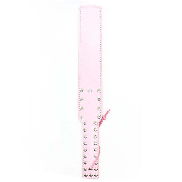 Sensory Craft Pink Studded PU Leather Paddle | Premium Faux Leather Paddle