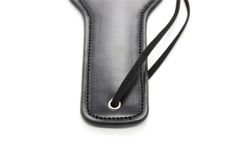 Sensory Craft Heart Cut-Out PU Leather Paddle | Premium Black Faux Leather Paddle