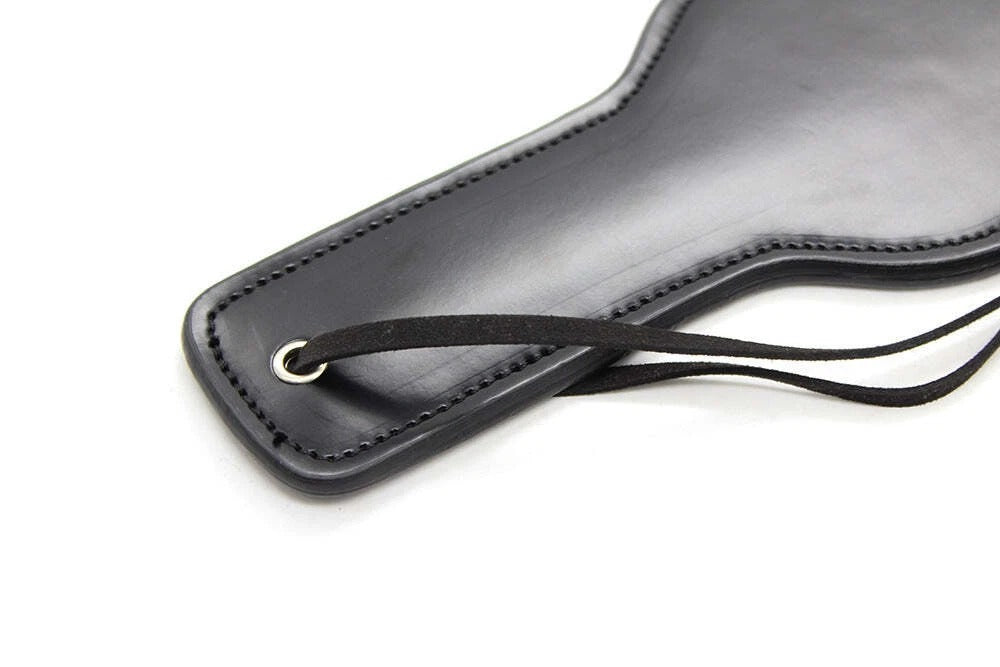 Sensory Craft Heart Cut-Out PU Leather Paddle | Premium Black Faux Leather Paddle