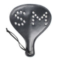 Sensory Craft Studded Round PU Leather Paddle | Premium Black Faux Leather Paddle