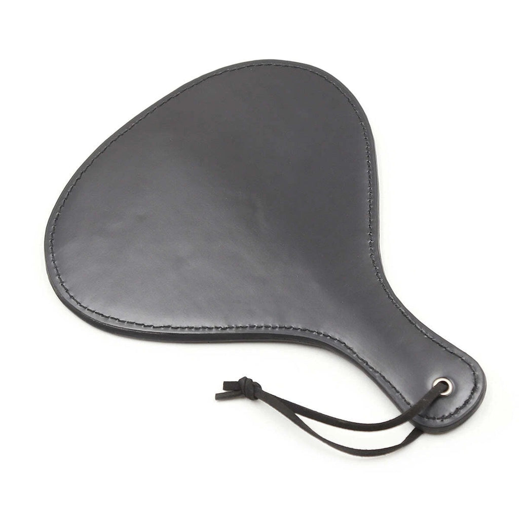 Sensory Craft Studded Round PU Leather Paddle | Premium Black Faux Leather Paddle