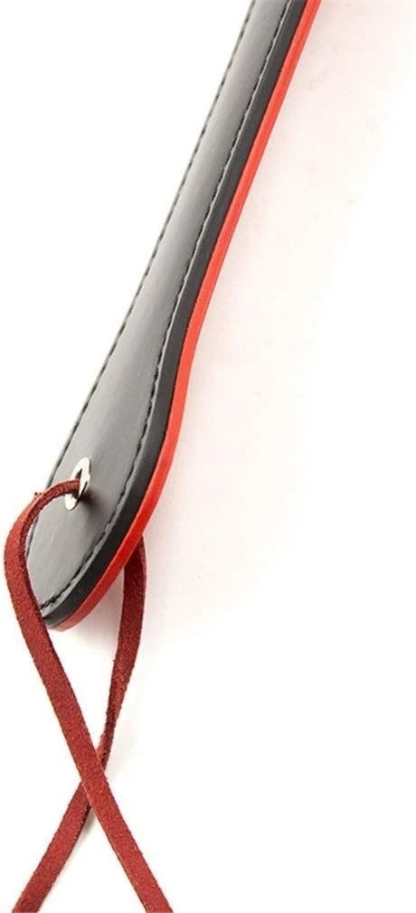 Sensory Craft Premium PU Leather Paddle | Double-Sided Black & Red Faux Leather Paddle