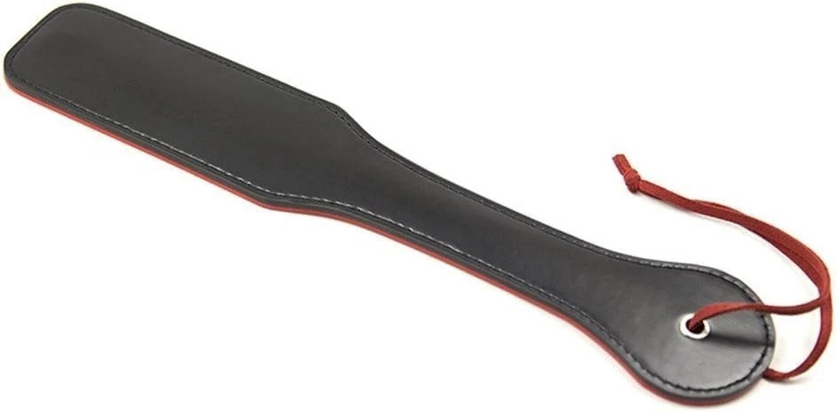 Sensory Craft Premium PU Leather Paddle | Double-Sided Black & Red Faux Leather Paddle