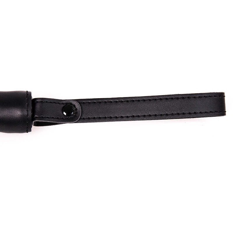 Sensory Craft Black Glitter Handle PU Leather Flogger | Premium Faux Leather Tassel Whip