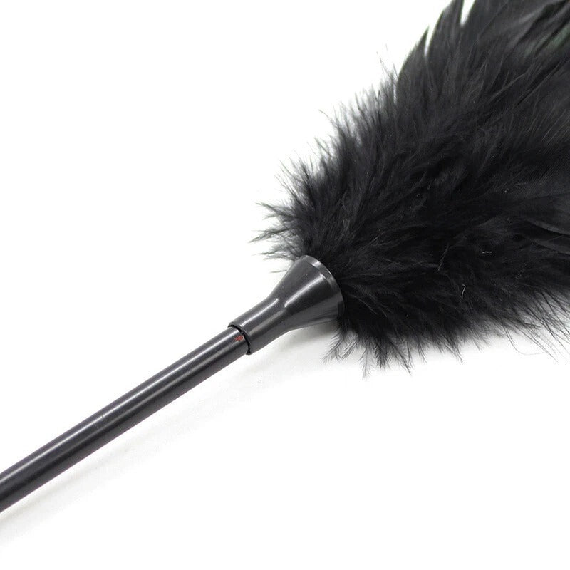 Sensory Craft Feather Tickler & PU Leather Paddle | Premium Feather Teaser Wand