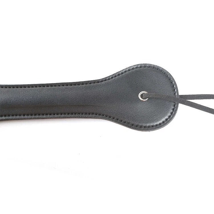 Sensory Craft Studded Vegan Leather Paddle – Handmade Black Leather Impact Paddle with Metal Studs