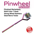 Wartenberg Pinwheel Nerve Tester 7 Wheel Stainless Steel Sensory & Reflex Testing Tool (Rainbow Finish)
