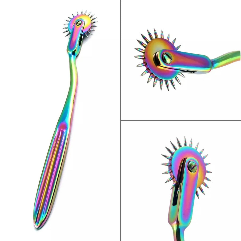 Wartenberg Pinwheel Nerve Tester Set – Multi-Row (1, 3, 5, 7 Wheel) Stainless Steel Sensory Reflex Tools – Rainbow Finish