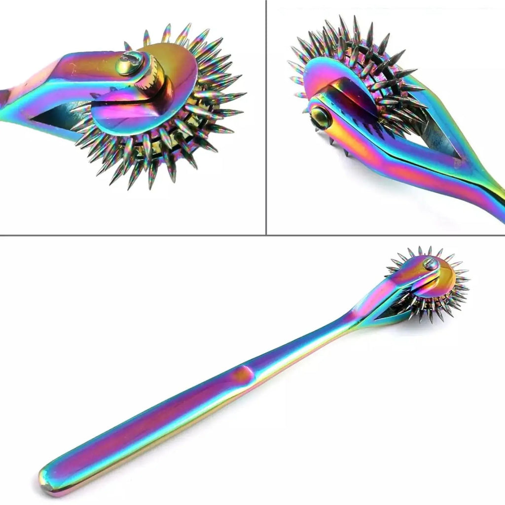 Wartenberg Pinwheel Nerve Tester Set – Multi-Row (1, 3, 5, 7 Wheel) Stainless Steel Sensory Reflex Tools – Rainbow Finish